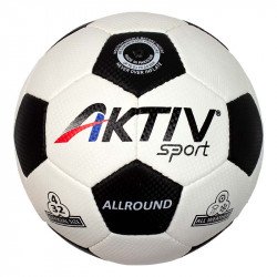 Futball labda Aktivsport ALLROUND méret: 4 fehér-fekete Sportszer Aktivsport