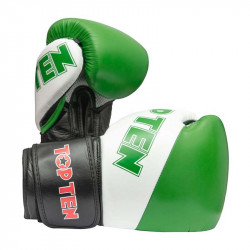 Bokszkesztyű Top Ten Sparring X zöld-fehér 16 oz Sportszer Top Ten