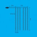 Fényfüggöny Micro LED 3x2 m hidegfehér