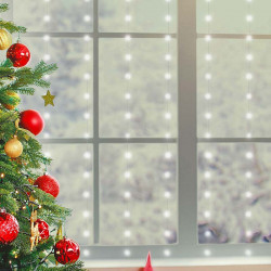 Fényfüggöny Micro LED 3x2 m hidegfehér Karácsonyi dekoráció home by somogyi