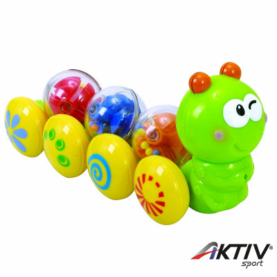 Mókás húzható csörgős bébihernyó