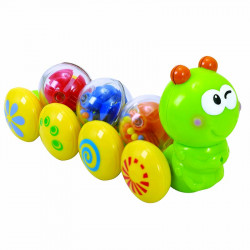 Mókás húzható csörgős bébihernyó Készségfejlesztő játékok Playgo