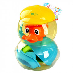 Bébi fürdőjáték készlet kacsás tárolóban