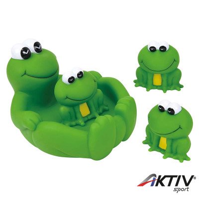 Vidám lebegő békacsalád