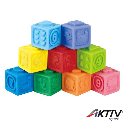 Puha szivárvány építőkockák