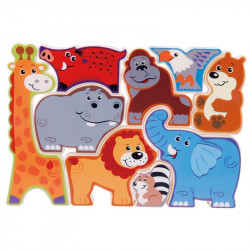 Formapuzzle vadállatok Készségfejlesztő játékok Playgo