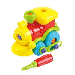 Járműszerelő szett csavarhúzóval vonat Sportszer Playgo