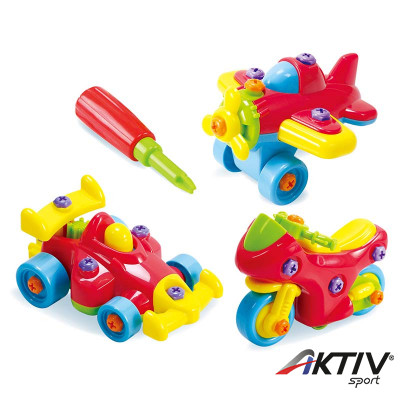 Járműszerelő készlet csavarhúzóval motor, versenyautó, repülő