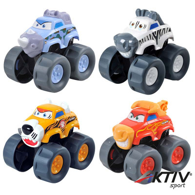 Állatos bébiautó tigris, víziló, zebra, bika