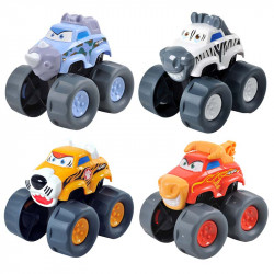 Állatos bébiautó tigris, víziló, zebra, bika Bébi kiegészítők Playgo