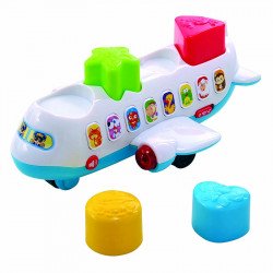 Zenélő játékrepülőgép formaválogatóval Készségfejlesztő játékok Playgo