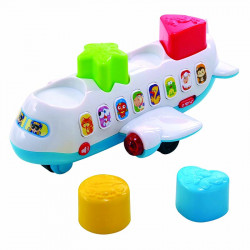 Zenélő játékrepülőgép formaválogatóval Készségfejlesztő játékok Playgo