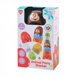 Vidám állatos toronyépítő 7 db-os