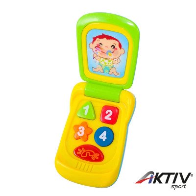 Összecsukható bébi mobiltelefon hanggal és világítással