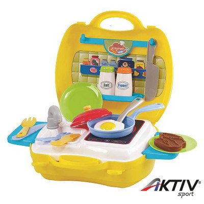 Hordozható kofferes konyhaszett 22 db-os