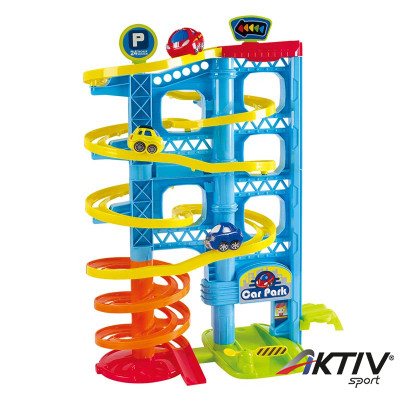 Bébi autós golyópálya toronyparkoló