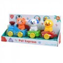 Bébijáték mókás állatos kisvonat