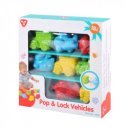 Műanyag járműkészlet egymáshoz csatlakoztat-hatóak