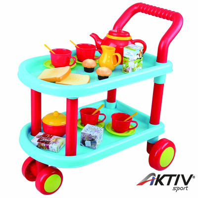 Teázó készlet zsúrkocsival