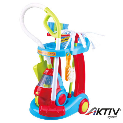 Takarító kocsi porszívóval 7 db-os