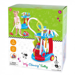 Takarító kocsi porszívóval 7 db-os