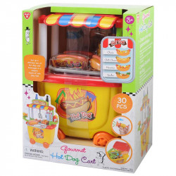 Gurulós hot dogos kocsi tároló funkcióval