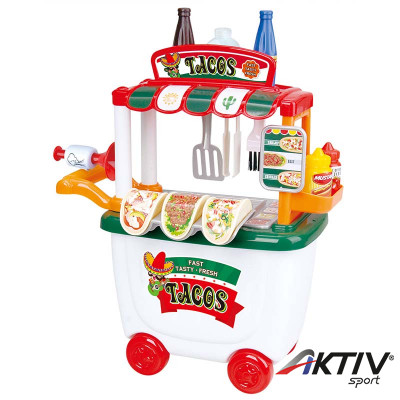 Gurulós taco party kocsi tároló funkcióval