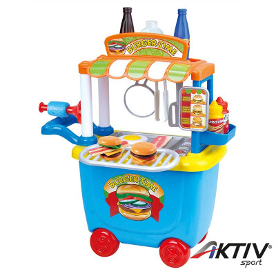 Gurulós burgeres kocsi tároló funkcióval