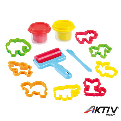 Gyurmakészlet hengerrel, formákkal