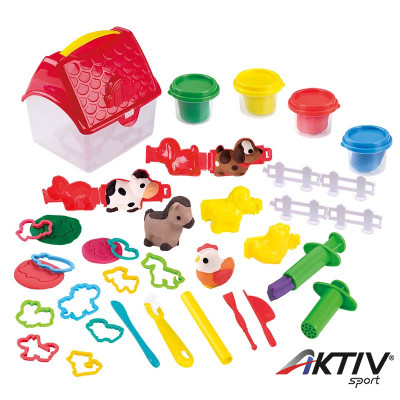 Házikós gyurmakészlet ház körüli állatok