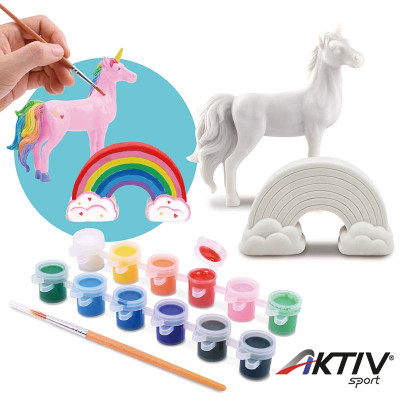 Festhető polirezin szivárvány és unikornis