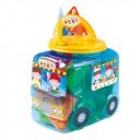 Kávézó gyurmakészlet kisautós tárolódobozban