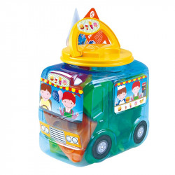 Kávézó gyurmakészlet kisautós tárolódobozban