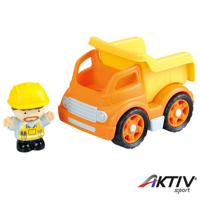 Műanyag dömper játékfigurával