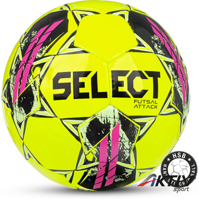 Futsal labda Select Attack v22 sárga