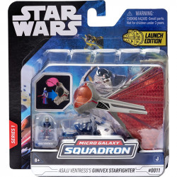 Star Wars Ginivex-Class Starfighter és Asajj Ventress figura 8 cm Játék Jazwares