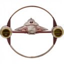 Star Wars Jedi Starfighter Delta 7-B, Obi-Wan Kenobi és R4-P17 figura 13 cm