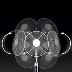 Ventilátor álló 3D oszcillálással 40 cm 60 W fehér