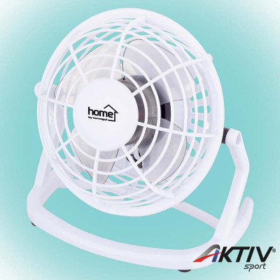 Ventilátor asztali USB 10 cm fehér