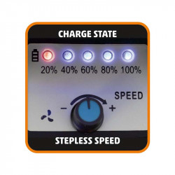 Padlóventilátor akkumulátoros 30 cm 20 W