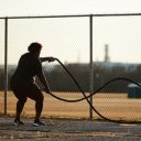 Funkcionális edzőkötél TRX Battle Rope 9 m fekete