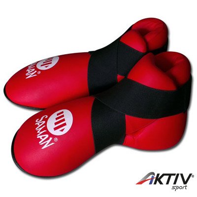 Lábfejvédő Saman tépőzáras PU piros XL