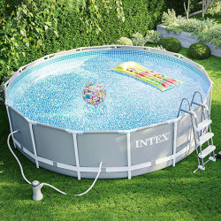 Fémvázas medence szett Intex Prism 457x107 cm