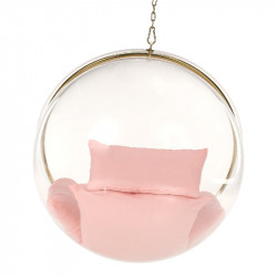 Függőfotel Bubble Typ I átlátszó-arany-rózsaszín