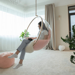 Függőfotel Bubble Typ I átlátszó-arany-rózsaszín