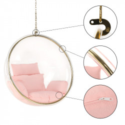 Függőfotel Bubble Typ I átlátszó-arany-rózsaszín