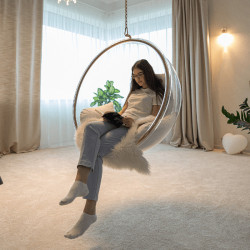 Függőfotel Bubble Typ I átlátszó-arany-fehér