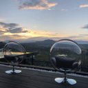 Függőfotel állvánnyal Bubble Typ II átlátszó-ezüst-szürke