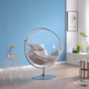 Függőfotel állvánnyal Bubble Typ II átlátszó-ezüst-szürke