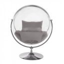 Függőfotel állvánnyal Bubble Typ II átlátszó-ezüst-szürke